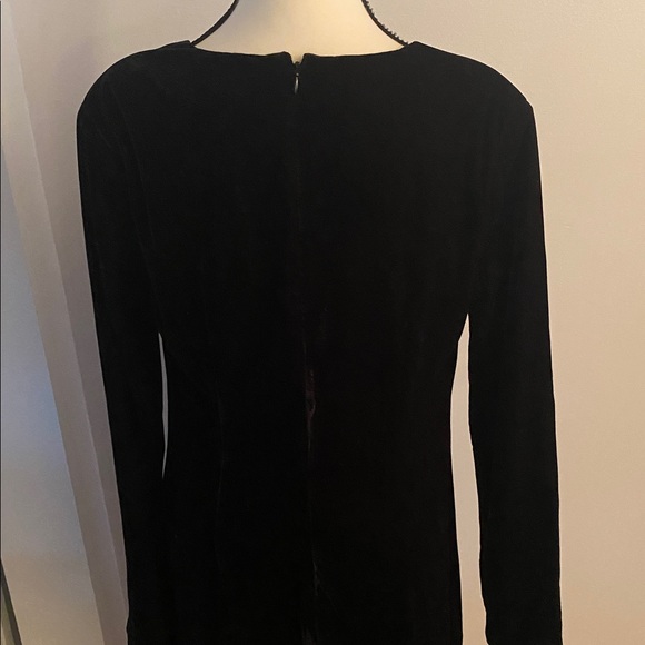 Laundry by Shelli Segal black velvet NWT size 10 dress - Picture 6 of 8